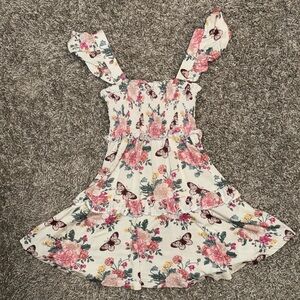 Posh Peanut 2T Constance Flutter Sleeve Smocked Babydoll Dress